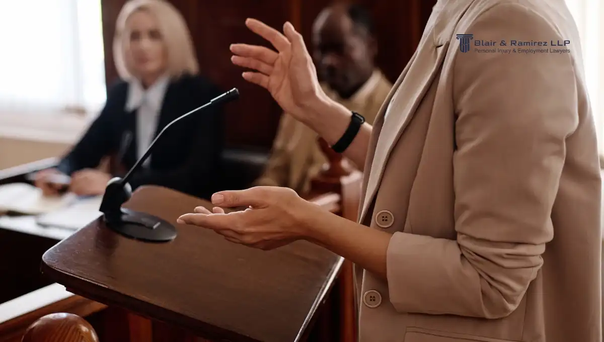 Trial in court