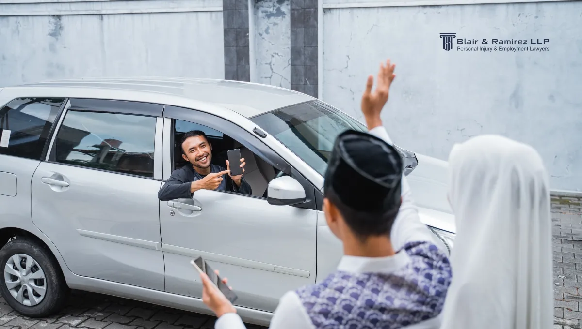 lyft driver waiting for the passenger