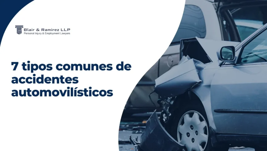 7 tipos comunes de accidentes automovilísticos