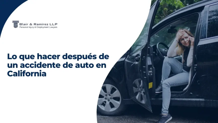 Lo que hacer después de un accidente de auto en California
