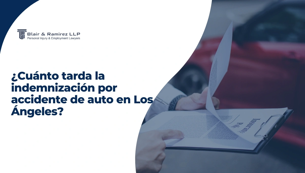 ¿Cuánto tarda la indemnización por accidente de auto en Los Ángeles