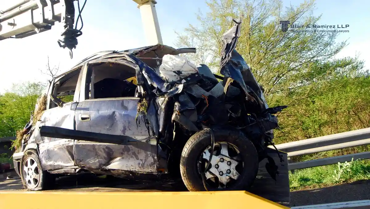 Totalled car