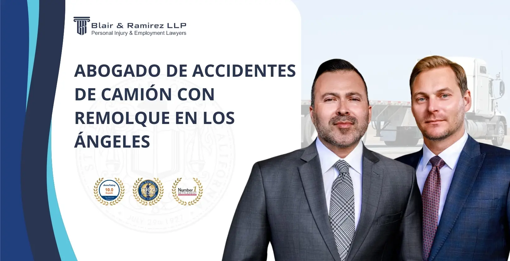 Abogado de accidentes de camión con remolque en Los Ángeles