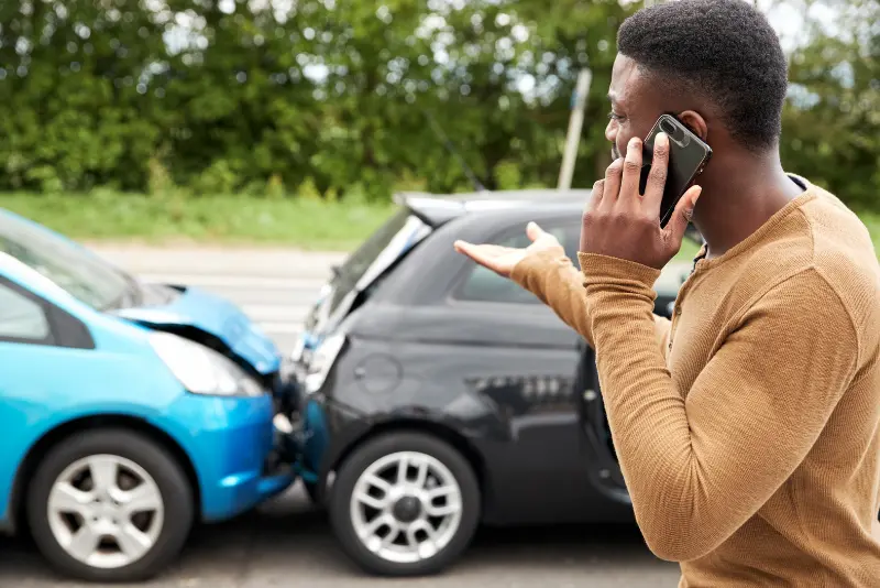 Person reviewing accident documents with a personal injury attorney.