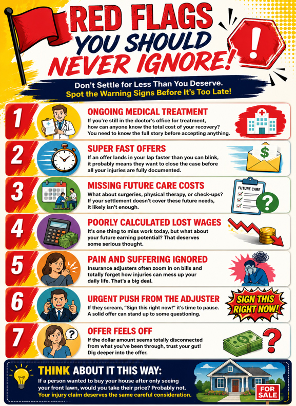 Key factors to consider before accepting an injury settlement.